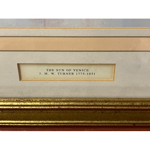 434 - 4 Framed J. M. W. Turner prints to include The Piazzetta, Venice' & 'The Rialto, Venice' etc.