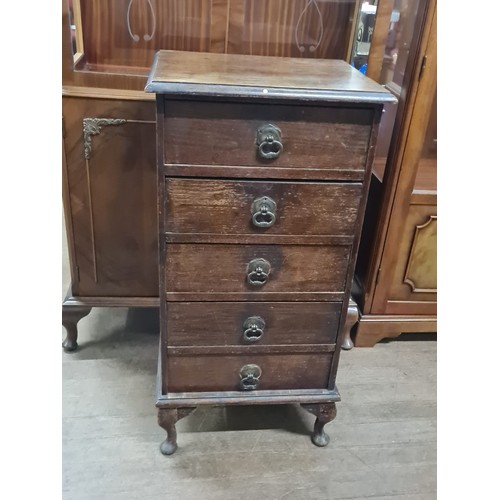 51 - Antique Georgian oak 5 drawer chest.
36