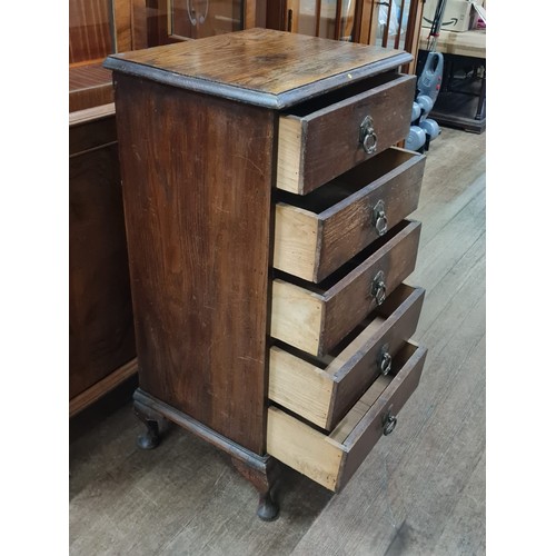 51 - Antique Georgian oak 5 drawer chest.
36