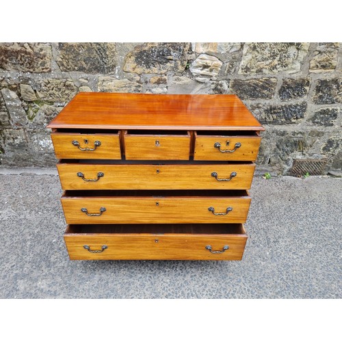 56 - Possibly 18th Century, Heavy George III Dumfries house style chest of drawers 3 short & 3 long drawe... 