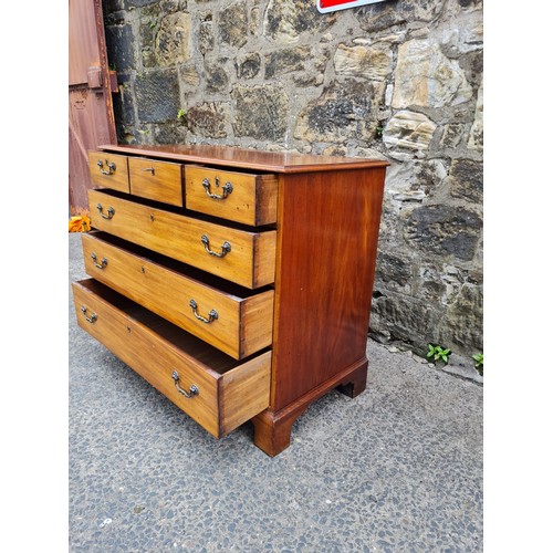 56 - Possibly 18th Century, Heavy George III Dumfries house style chest of drawers 3 short & 3 long drawe... 