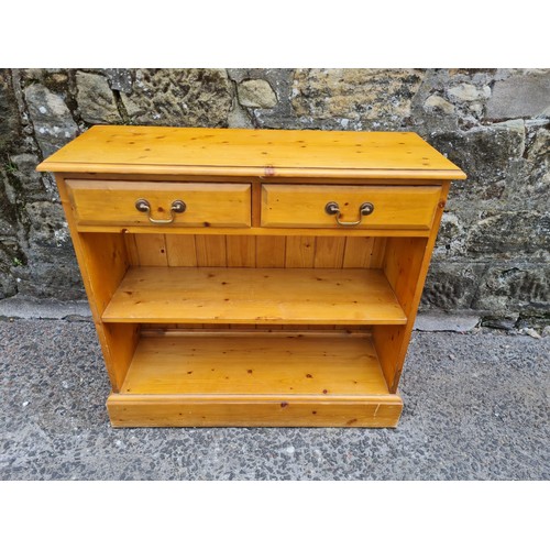 280 - Pine hall console with 2 drawers.