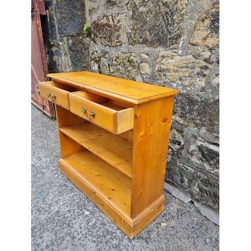 280 - Pine hall console with 2 drawers.