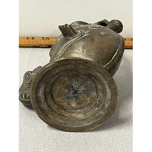 65 - Bronze Indonesian tea pot. [17cm high]