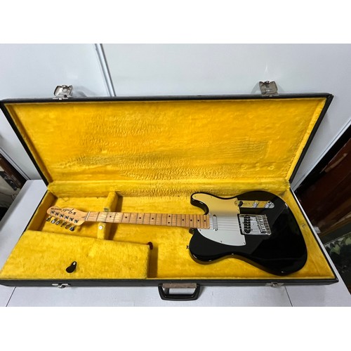 110 - Fender squire telecaster electric guitar with case.