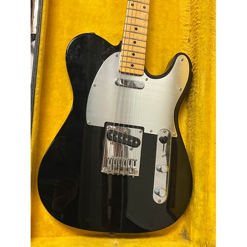 110 - Fender squire telecaster electric guitar with case.