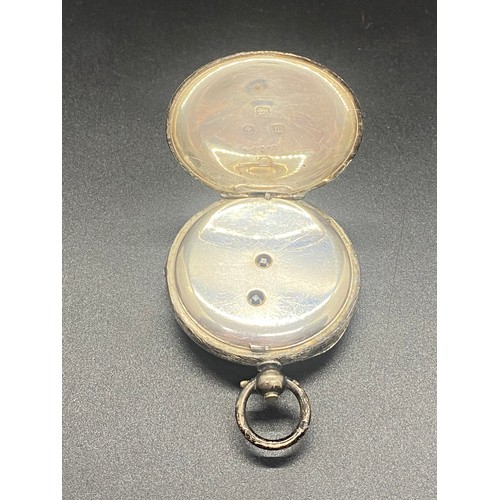 180 - Antique hallmarked silver ladies pocket watch.