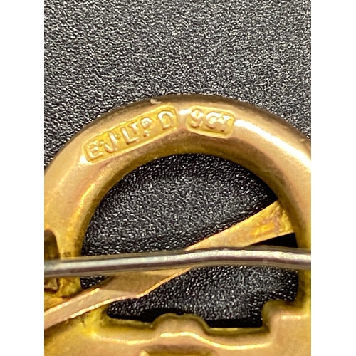 32 - 9ct gold Irish Cavan brooch. 1.66g