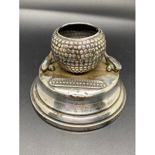 7 - Antique silver hallmarked golf ball match holder/vesta