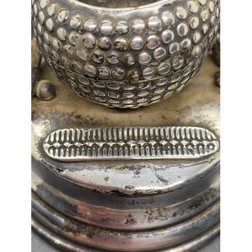 7 - Antique silver hallmarked golf ball match holder/vesta
