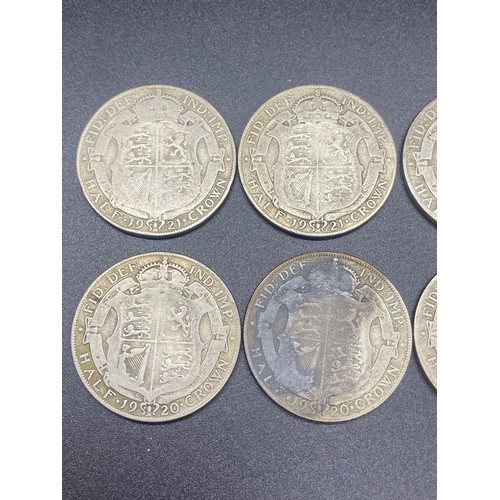 81 - 8 x 1920's silver half crowns (1920-21) (3)