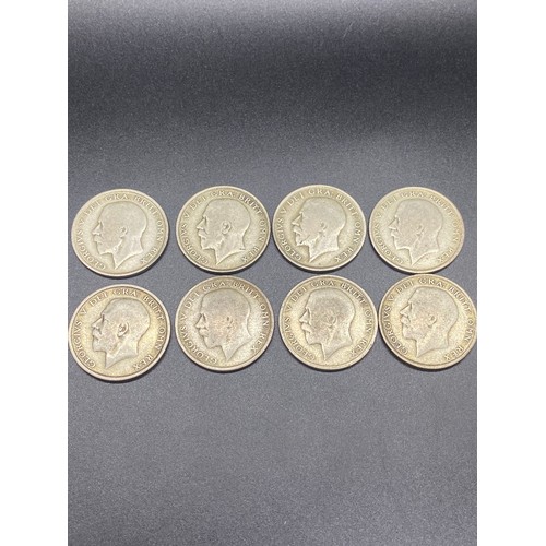 81 - 8 x 1920's silver half crowns (1920-21) (3)