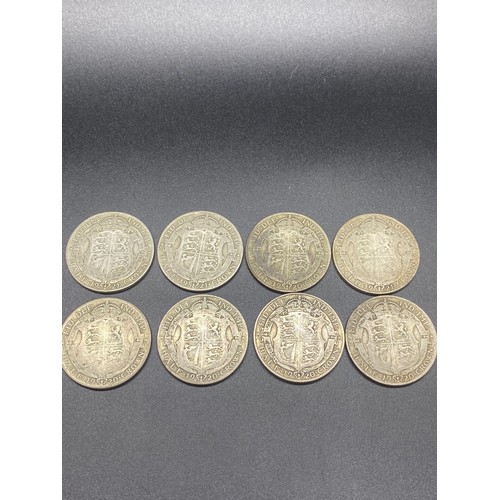 84 - 8 x 1920's silver half crowns (1920-21) (5)