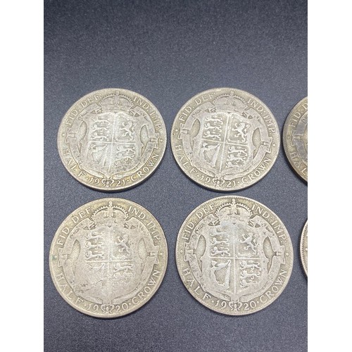 84 - 8 x 1920's silver half crowns (1920-21) (5)