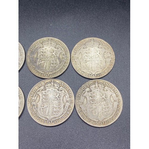 84 - 8 x 1920's silver half crowns (1920-21) (5)