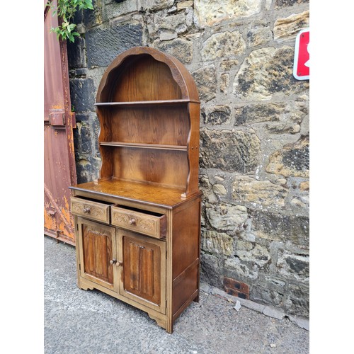 125 - Vintage 2 door 2 drawer oak dresser possibly old charm?