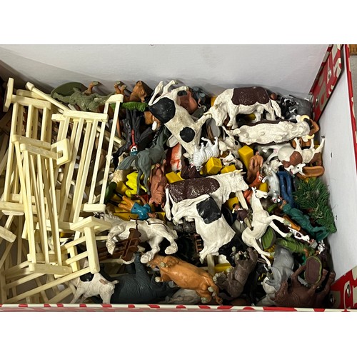 145 - Box of Britains animals mostly farm animals.