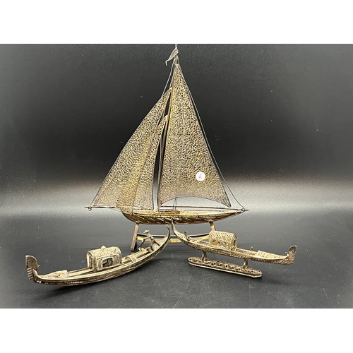 76 - 3 800 grade silver model ships.
Tallest 7”