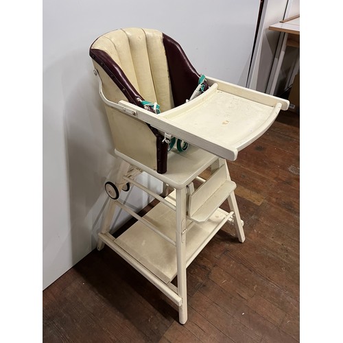 460 - Vintage metamorphic baby high chair.