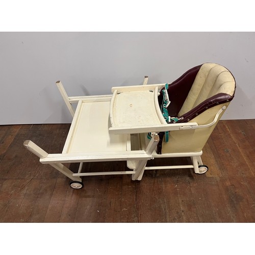 460 - Vintage metamorphic baby high chair.