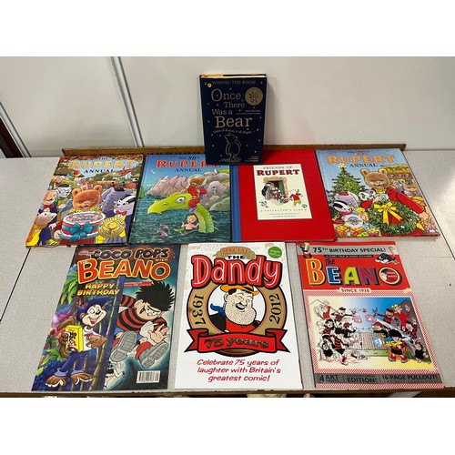 511 - Selection of books/comics to include Rupert, Dandy & Beano etc.