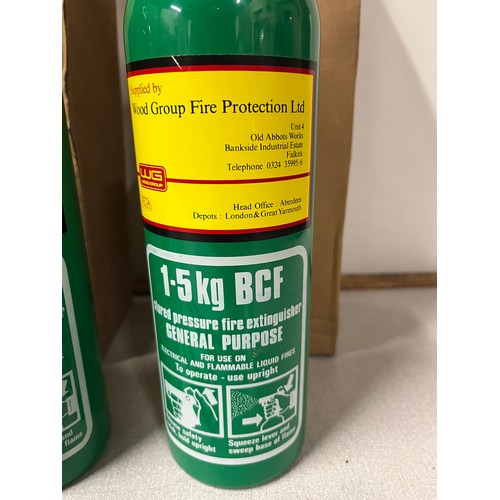 513 - 4 x 1.5kg BCF stored pressure fire extinguisher general purpose.