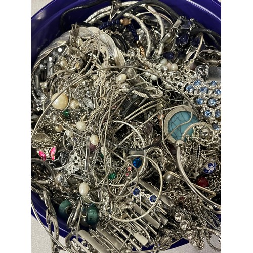 9 - Large selection of mixed white metal jewellery