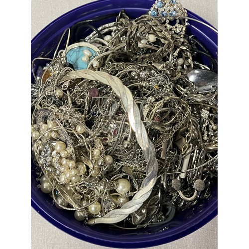 9 - Large selection of mixed white metal jewellery