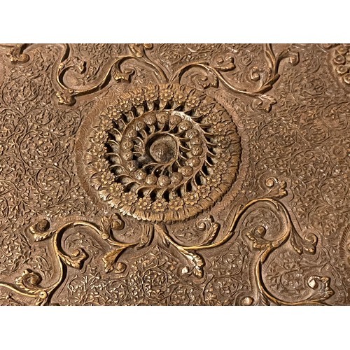 13 - Indian Highly carved wooden cigar box- RAF Motif to the inside of the lid. 'Aircraft Depot India- R.... 