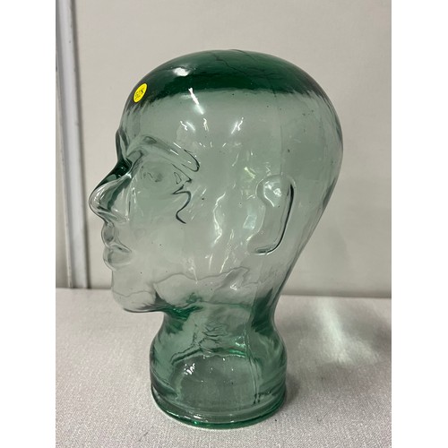 17 - Vintage glass head display sculpture.