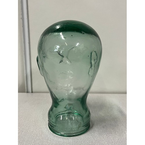 17 - Vintage glass head display sculpture.