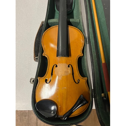 33 - antique sweet tone fiddle/voilin in hard case 
see pics for condition