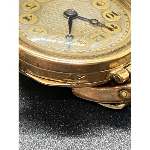 85 - Antique 9ct gold watch dated 1925 15.17grams
strap also gold