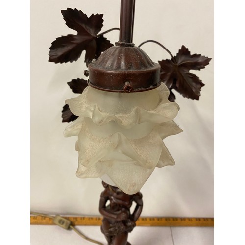 15 - Large figurine table lamp with ivy design & original shade.
25.5