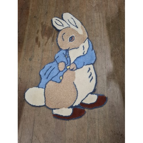 223 - Pure new wool pile 1988 Peter Rabbit rug by Trendy Tuft Designs. 38