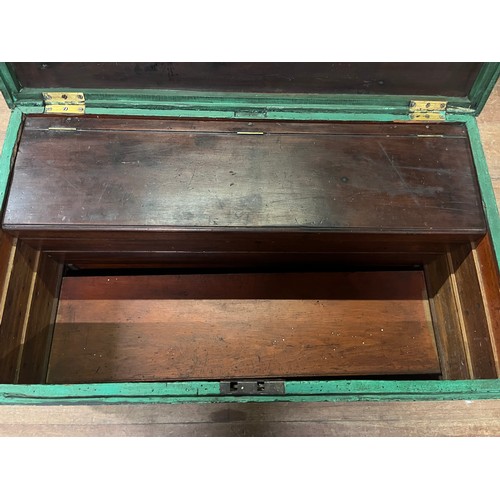 59 - Antique solid wood joiners toolbox with various compartments 22