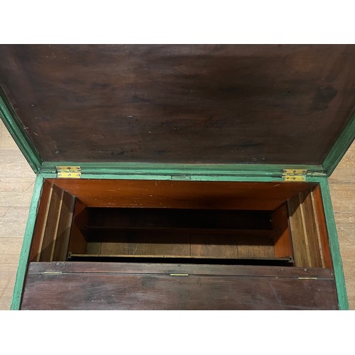 59 - Antique solid wood joiners toolbox with various compartments 22