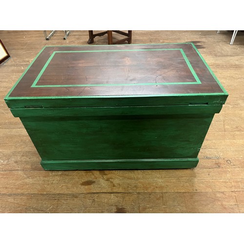 59 - Antique solid wood joiners toolbox with various compartments 22