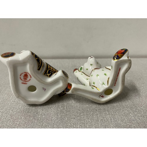 11 - 2 royal crown derby teddies