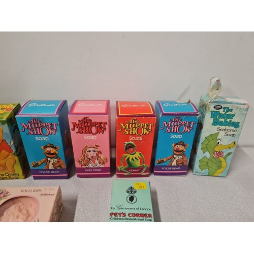 49 - Collection of vintage novelty soaps to include The Muppet Show etc.