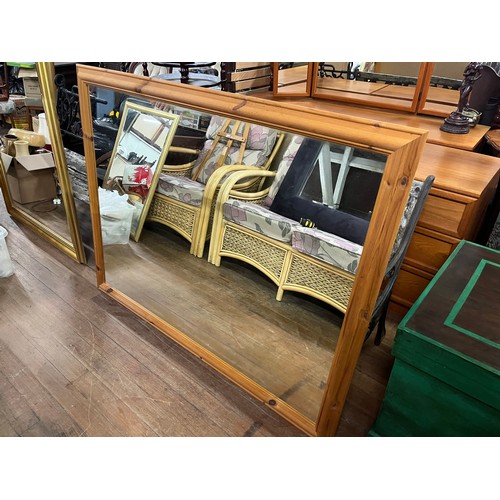 70 - Very Large pine framed mirror. 
52.5