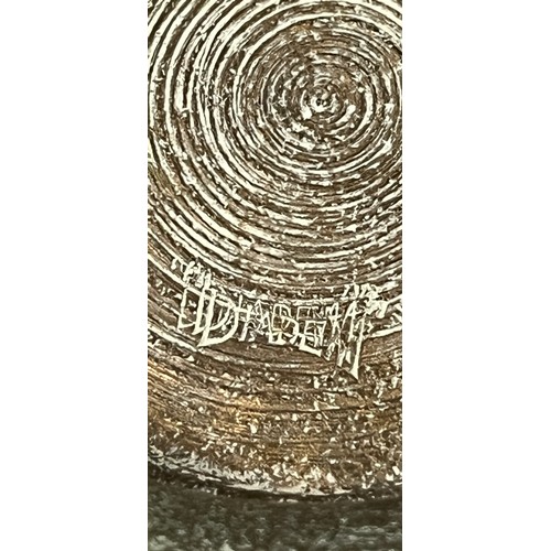 113 - Pair heavy large bronze/brass alter diadem vases 3.2kg each, 10.5