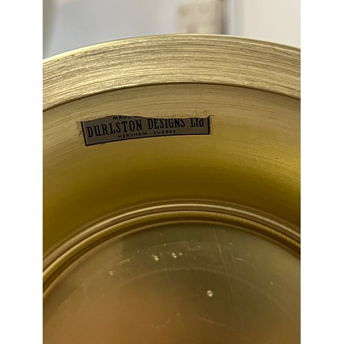 128 - Mid century large cork table lamp & shade by Durlston Design Ltd. see pics for condition, height inc... 