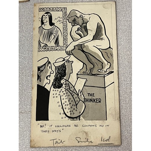 55 - Bill Tait
WWII Era Cartoonist for the newspapers; 15 Original pen artworks showing various military ... 