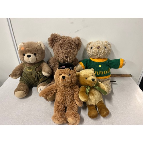103 - 5 x Harrods teddy bears.