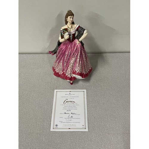 106 - royal doulton figurine carmen with certificate