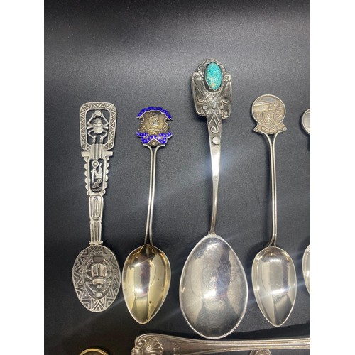 76 - Collection of 11 silver spoons. 198g