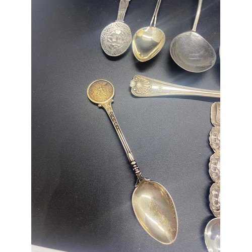 76 - Collection of 11 silver spoons. 198g