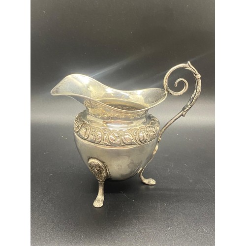 78 - Collection of antique silver items to include 3 legged milk jug and napkin rings etc. 209g