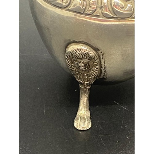 78 - Collection of antique silver items to include 3 legged milk jug and napkin rings etc. 209g